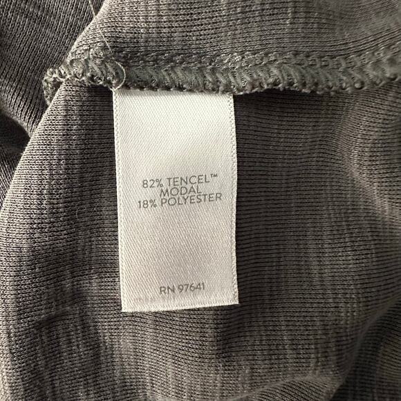 J Jill Pure Jill Sand Washed Top Womens 2X Tencel Modal Knit Shirt V-Neck Gray - Picture 6 of 6